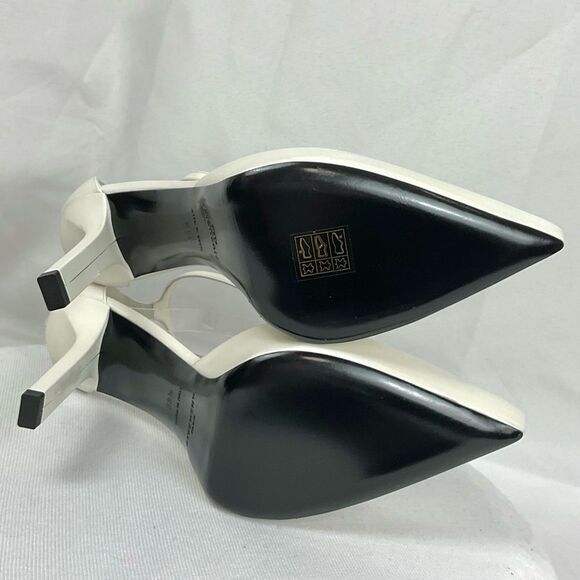 Givenchy G Lock Platform Heels Beige Sz 39.5 Pointed Toe Ankle Strap - Picture 11 of 12